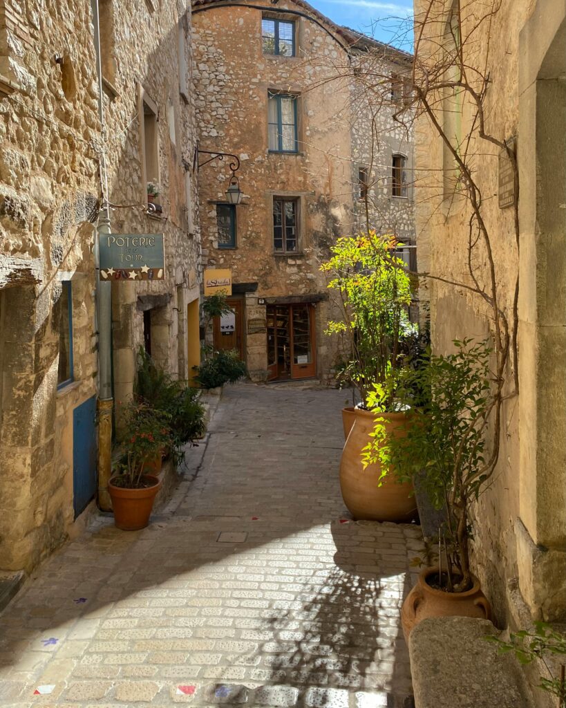 Village ensoleillé de Provence illustrant le mode de vie paisible associé à la longévité de Jeanne Calment.
Sunny Provençal village symbolizing the peaceful lifestyle linked to Jeanne Calment’s longevity.